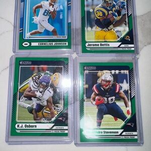 Lot of 4 Donruss green press proof